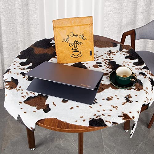 Cowhide Rug Cute Cow Print Rug Western Decor - 43.3" L x 29.5" W(3.6ft x 2.4ft)