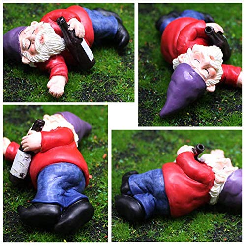 Funny Garden 4Pcs Drunk Gnomes Garden Decor